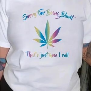 Maple Leaves Graphic Print Crew Neck T-shirt, Casual Loose Short Sleeve Summer